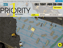 Tablet Screenshot of priorityonenational.com